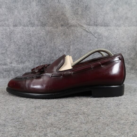 HH Brown Shoes Mens 9 Loafer Tassel Dress Handcrafted Water Mocs Leather Vintage - Picture 4 of 16